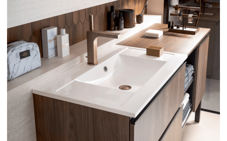Meuble vasque noyer brun