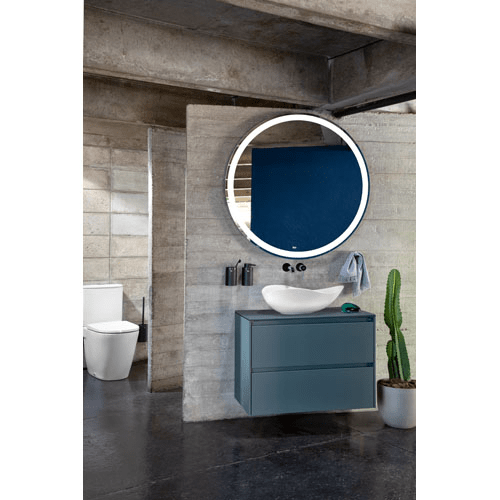 MEUBLE DE SALLE DE BAIN SUR PIEDS CM85 AVEC PORTES ET TIROIRS CHÊNE