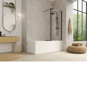Pare-bain fixe avec un volet pivotant