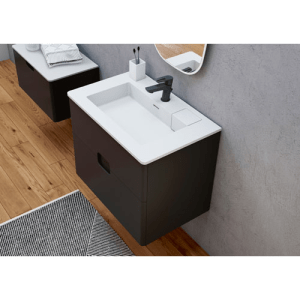 Plan de toilette 80 cm, blanc mat