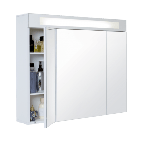 Armoire triptyque avec éclairage fluorescent