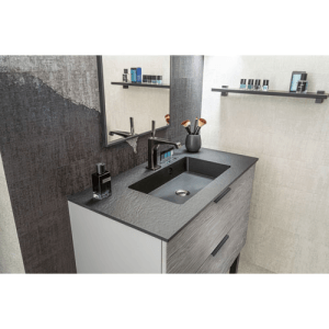 plan-vasque effet Pierre noir mat