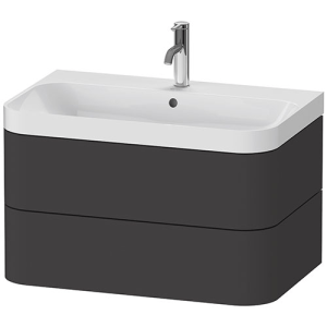 Lavabo sur meuble C-shaped avec meuble sous lavabo suspendu