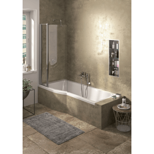 Pare-bain courbe avec volet pivotant