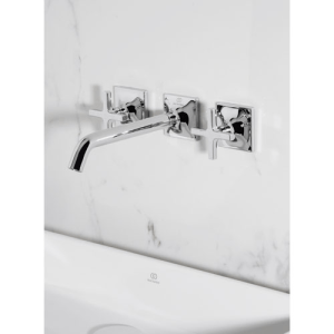 Mélangeur lavabo mural 3 trous chrome