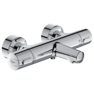 Mitigeur thermostatique bain / douche mural chrome