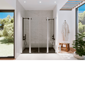 Porte battante argent brillant