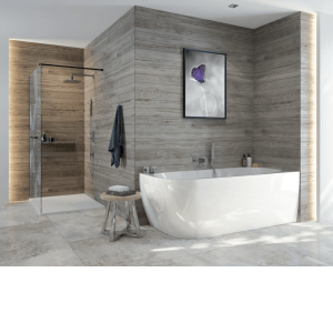 baignoire asymétrique d'angle