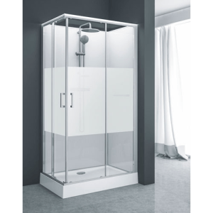Cabine de douche avec receveur acrylique renforcé