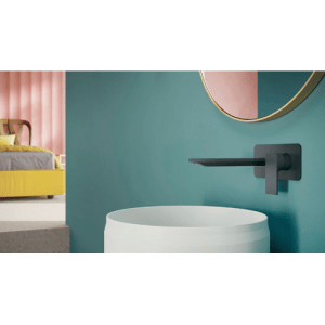FACADE MITIGEUR LAVABO MURAL, VELVET BLACK