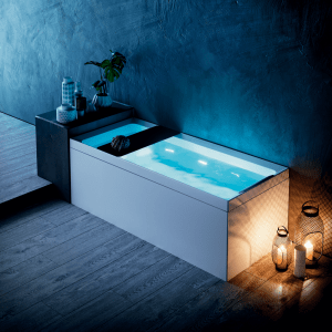 Baignoire avec système balnéo mixte