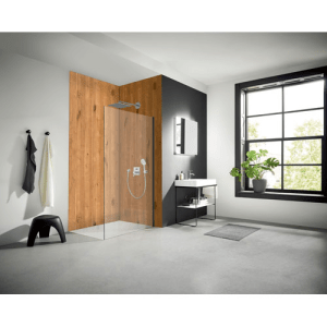 Walk-in, paroi sans stabilisation