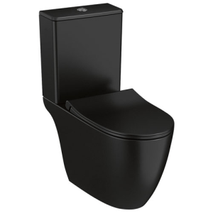 Pack WC à poser open back, noir mat