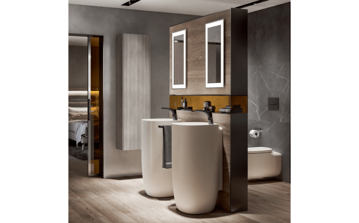 WC suspendu (finition café mat)