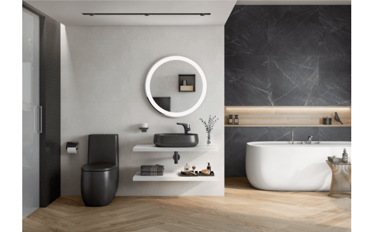 WC suspendu (finition café mat)