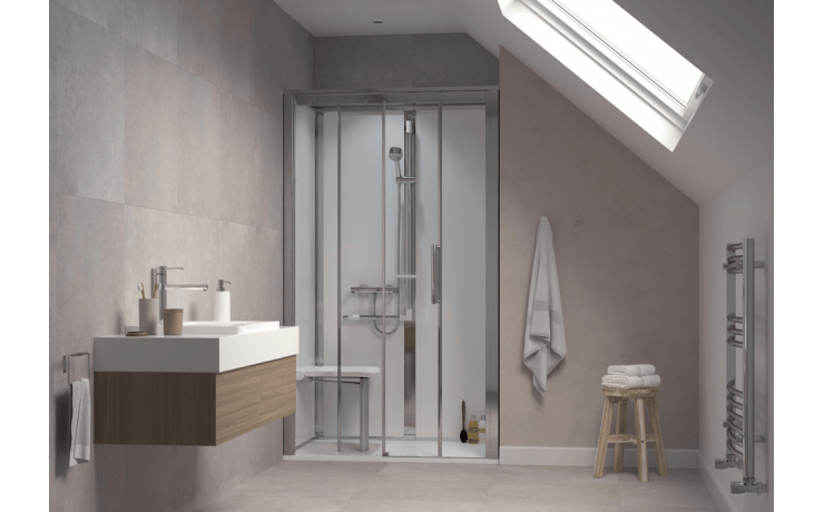Cabine de douche autoportante