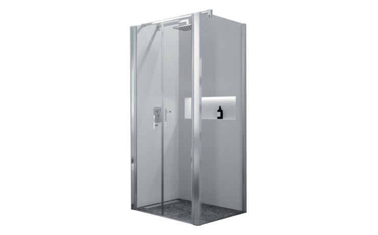 Paroi fixe latérale pour porte battante décadrée