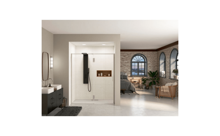 Porte pivotante en niche