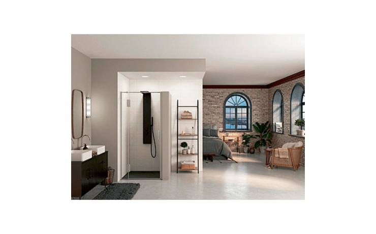 Porte pivotante en niche