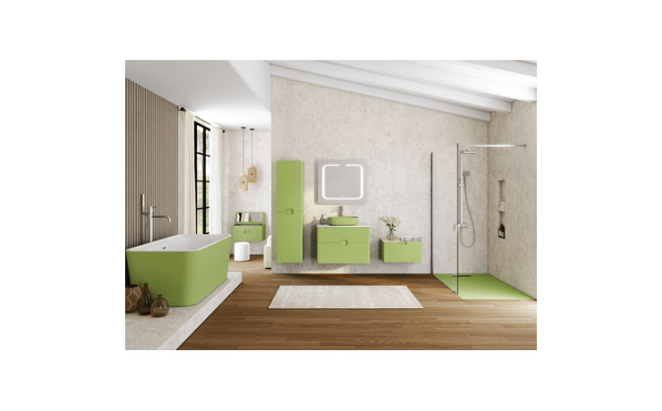 Plan de toilette 80 cm, blanc mat