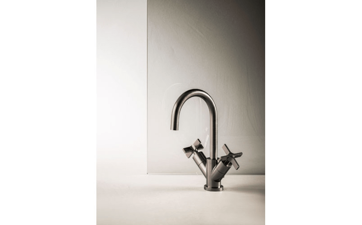 MÉLANGEUR LAVABO MONOTROU, CHROMÉ NOIR BROSSÉ