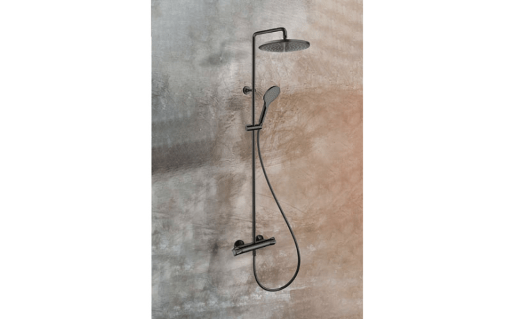 Colonne de douche thermostatique complète blackmat