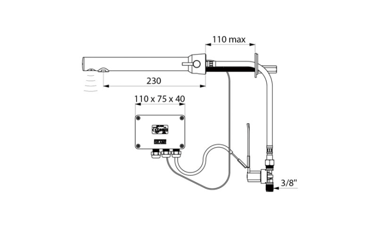 Mitigeur de lavabo automatique