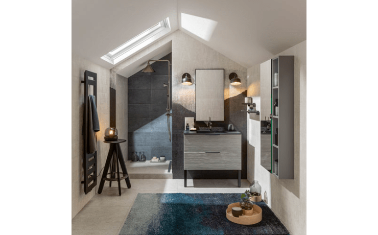 plan-vasque effet Pierre noir mat