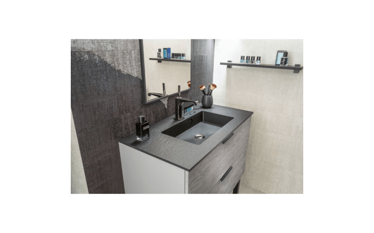 plan-vasque effet Pierre noir mat