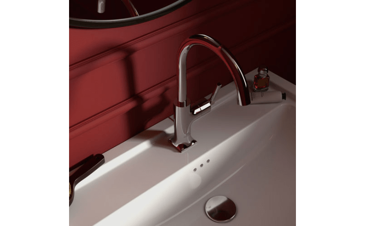 Robinet Mitigeur Mural LED Chrome - Pommeau Douche Et Bras Col De Cygne - 16 Pouces