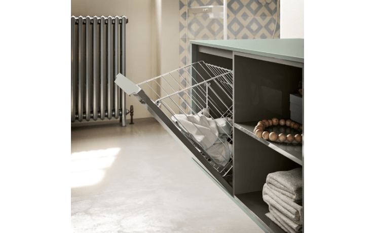 Meuble Corretto Alu pour vasque intégrée en 3 éléments