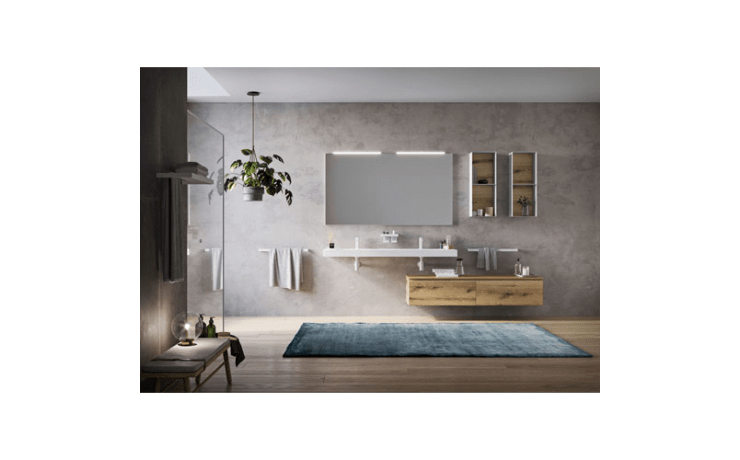 Meuble bas latéral avec tiroir Perfetto + plan top