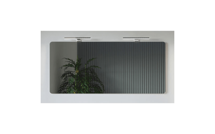 Miroir avec cadre finition type chrome