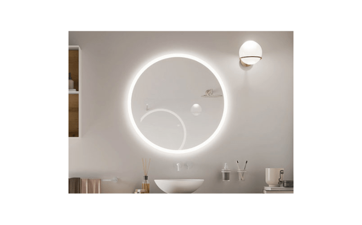 Miroir rond avec éclairage