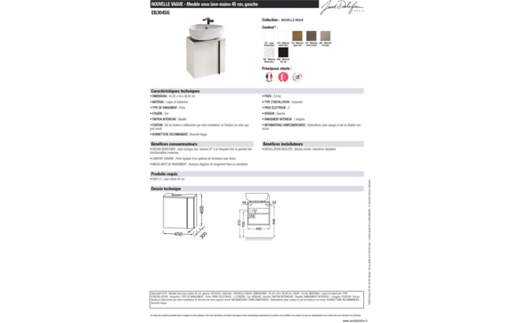 Lave-mains et meuble sous lave-mains