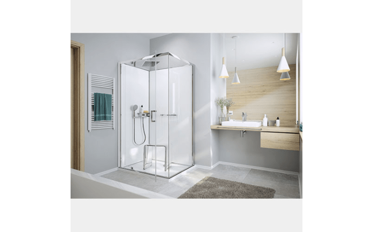 CABINE DE DOUCHE AVEC RECEVEUR EN BÉTON MINÉRAL EXTRAPLAT