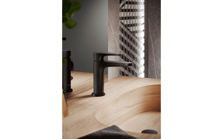 MITIGEUR LAVABO C3 VIDAGE PUSH, NOIR MAT