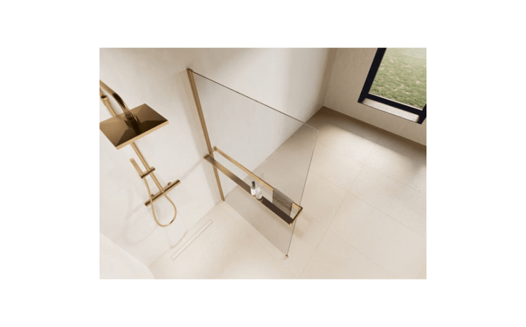 Paroi de douche Walk-in avec porte-serviettes / étagère