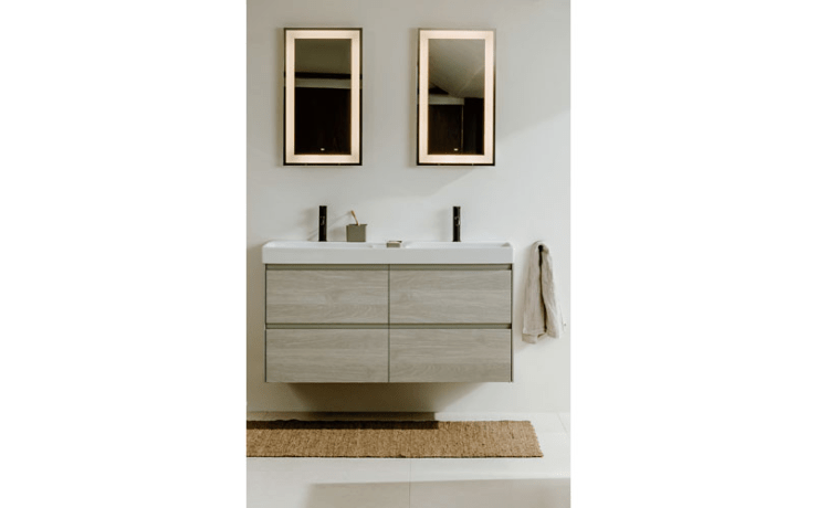 Ensemble Unik meuble 4 tiroirs + lavabo double