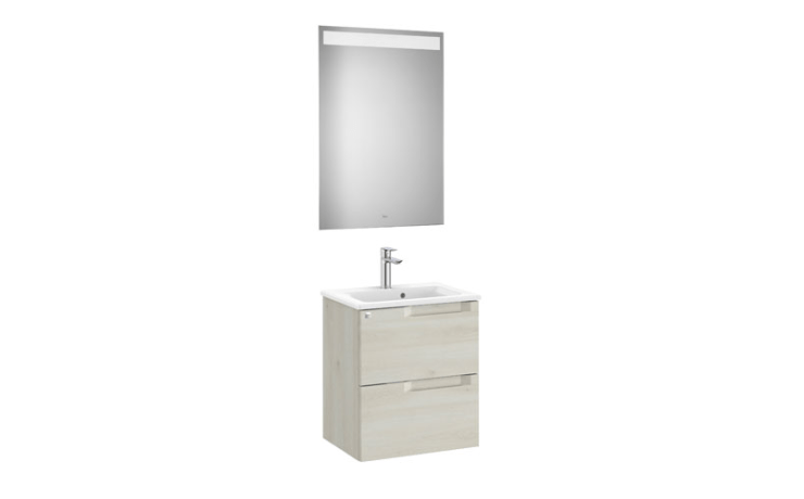 Pack meuble compact + lave-mains + miroir