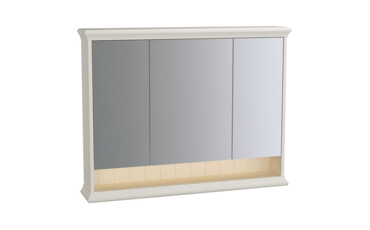 Armoire de toilette ivoire mat avec éclairage LED