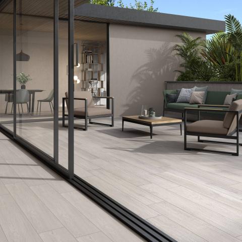 Carrelage sol bois blanc