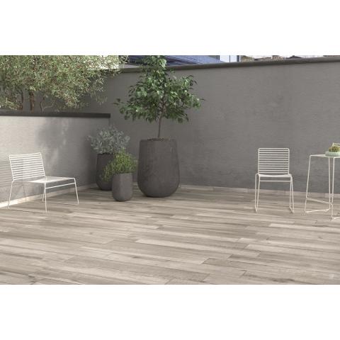 Carrelage sol bois gris