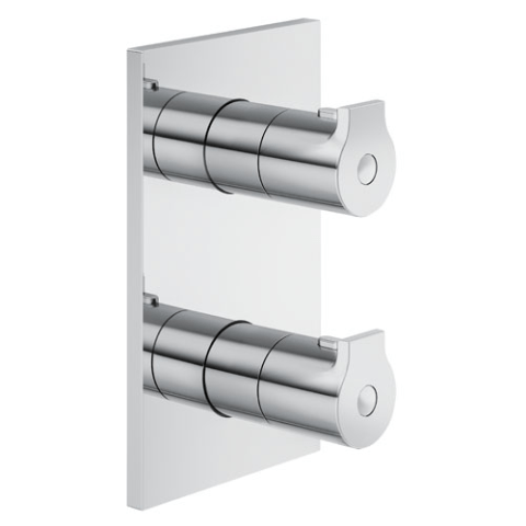 FAçADE DOUCHE 2 SORTIES THERMOSTATIQUE, CHROMÉ