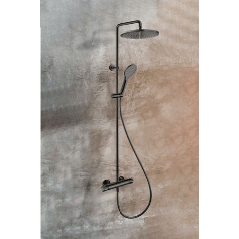 Colonne de douche thermostatique complète blackmat
