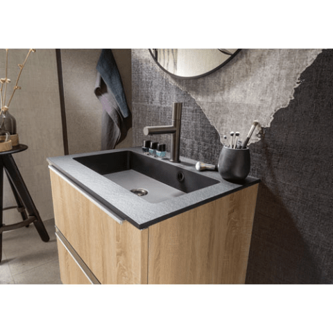 plan-vasque effet Pierre noir mat