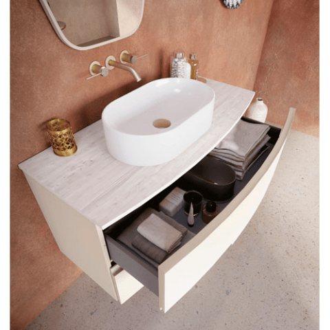 Plateau vasque à poser et vasque OVALE