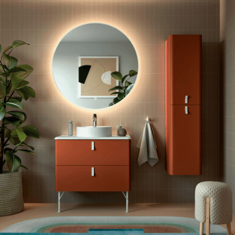 miroir Globe circulaire à LED