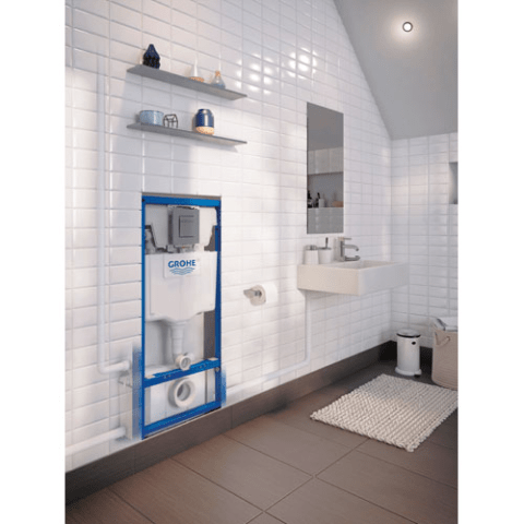 Broyeur adaptable avec bâti-support à carreler pour WC suspendu