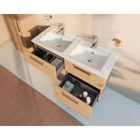 Meuble pour vasque, 4 tiroirs, sans vasque